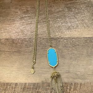 Kendra Scott Rayne Necklace in Turquoise & Gold